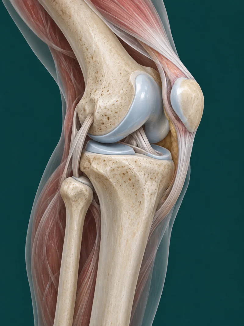 Ilustracja anatomiczna stawu kolanowego